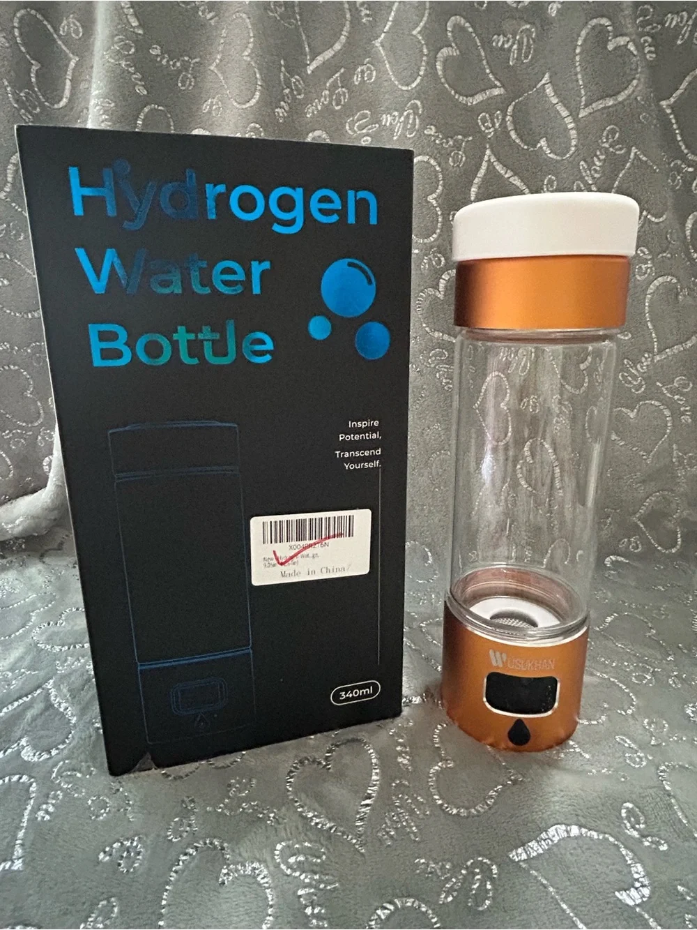 NWT USAKHAN 11oz, Copper, Hydrogen Water Bottle Portable Hydrogen Generator
